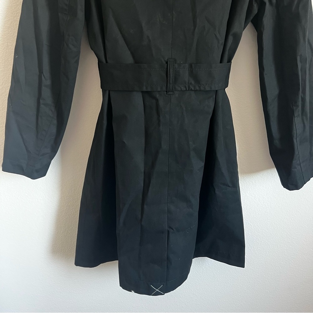 J. Crew Factory Black Trench Coat Size: 6 NWT - Picture 10 of 12